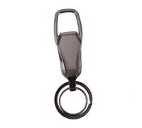 CTIRCHIU Portable Metal Car Key Chain and Phone Stand Keyring for Dog Leash Users, Compact Black Waist Clip Elaborate Design for Outdoor and Travel