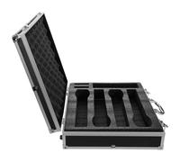 CTIRCHIU Portable Microphone Case with Handle for 4 Cordless Microphones, Aluminium Alloy Hard Box with Foam Interior, Stable and Dust Protection, for Travel Storage and Organisation