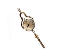 CTIRCHIU Quartz Movement Vintage Pocket Watch Decorative Fish-Eye Glass and Bronze Case, Hanging Clothing Accessory for Men and Women