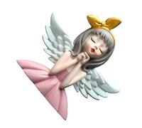 CTIRCHIU Resin Angel Girl Fridge Sticker Pink Wall Decor for Nursery Bedroom Light Switch Cover Cartoon Decoration