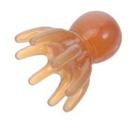 CTIRCHIU Resin Octopus Shape Scalp Massager Comb for Hair Detangling and Relaxation, Wide-Tooth Head Scratcher with Gua Sha Scraping Tool, Light Brown for Stress Relief and Scalp Care