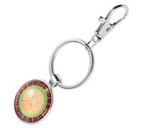 CTIRCHIU Roulette Wheel Keychain with Lobster Clasp, Zinc Alloy Pendant Design, Sturdy and Resistant to Damage, Classic and Charming Bag and Car Accessory for Women on Occasions