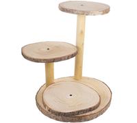 CTIRCHIU Rustic Wooden Wedding Cake Stand with Multi-tiered Design, Easy to Store and Elegant Minimalist Style, for Weddings and Home Decor