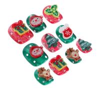 CTIRCHIU Short Press Nails for Xmas Party Fake Nail Tips in Christmas Style Snowman and Deer Design Manicure Decor for Winter Gathering