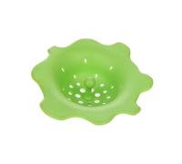CTIRCHIU Silicone Kitchen Sink Strainer Flower Shape Green Silicone Drain Filter Basket for Bathroom Shower Laundry Hair Catcher with Suitable Perforations Fits Drain Openings