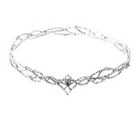 CTIRCHIU Silver Tiara Crown Headpiece for Women, Delicate Bride Wedding Headwear, Party and Festival Queen's Crown Photo Prop