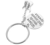 CTIRCHIU Silver Zinc Alloy Music Keychain Practical Design and Fine Workmanship, Chic and Delicate Style Suitable for Desktop Decor and Handicraft