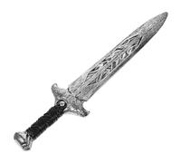CTIRCHIU Simulated Prop Silver Wide Blade Historical Sword Cosplay Accessory for Halloween Interactive Role Play