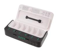 CTIRCHIU Smart Portable Electronic Pill Organizer with 7 Alarms and Triple Reminder, PC Material, Three Or Six Compartments, Designed to Remind The Elderly to Take Medicine on Time