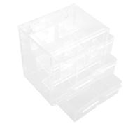 CTIRCHIU Storage Box for Easy Retrieval and of Lenses with Six Compartments Acrylic and Drawer Design, Desktop Organizer Dustproof Makeup Storage Box for Home Use