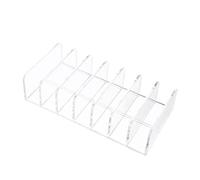 CTIRCHIU Transparent Cosmetic Organizer Rack for Makeup Palettes Vertical Pressed Powder Storage with Compartments Space-saving Cosmetic Rack for Vanity for Makeup Artists and Daily Use