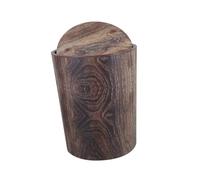CTIRCHIU Trash Can Easy to Clean and Replace Trash Bags Wood Grain Swing Lid Vintage Kitchen for Garbage Bin PP and, Large Capacity round Brown Waste Bin Stylish Mini Living Rooms