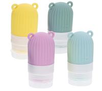 CTIRCHIU Travel Bottles Leak Proof, 4Pcs Silicone 30Ml Refillable Containers for Shampoo Conditioner and Lotion, for Travel Toiletries