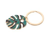 CTIRCHIU Tropical Palm Leaf Keychain Pendant DIY Hollow Monstera Leaf Charm Green Versatile Bag Charm Key Holder for Hawaiian Luau Party Favors Decor