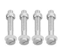 CTIRCHIU Turntable Headshell Screws 4pcs Miniature Phono Cartridge Screws Silver Aluminum Alloy for Headshell Installation