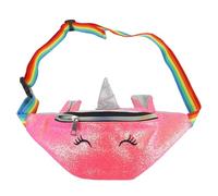CTIRCHIU Unicorn Crossbody Bag for Girls Cute Adjustable Waist Bag Stylish Kids Shoulder Purse for Travel