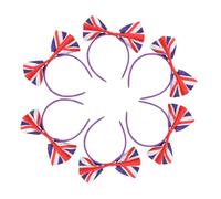 CTIRCHIU Union Jack Bow Headband 6pcs British Flag Hair Bands Football Fan Hair Accessories for Festival Party Uk National Flag