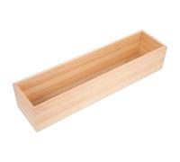 CTIRCHIU Unpainted Wooden Box Organizer Square Wooden Container Desktop Storage for Home and Office Use Open Top Natural Wood