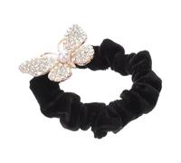 CTIRCHIU Vintage Butterfly Hair Ties Sparkling Rhinestones White Hair Scrunchies Elastic Ponytail Holders Women and Teen Girls