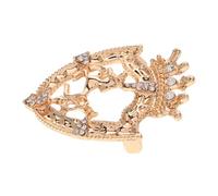 CTIRCHIU Vintage Crown Lapel Pin for Men Rhinestone Brooch Retro Motif Horse Racing Badge Elegant Suit Accessories