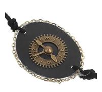 CTIRCHIU Vintage Gear Leather Eye Patch for Adults Pirate Single Eye Cover with Comfortable Strap Novelty Masquerade Accessory for Party Use Random Color Random Color