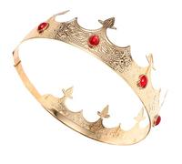 CTIRCHIU Vintage Prince Crown for Men Decorative Cosplay Headpiece for Parties Durable and Lightweight King Crown with Gems Costume Accessory for Events