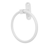 CTIRCHIU White Aluminum Towel Ring Wall Mounted Space Saving Bathroom Hand Towel Holder No Drilling Adhesive Installation Modern Minimalist Round Washcloth Hanger for Organized Bathroom
