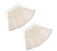 CTIRCHIU White Mesh Lace Wrist Cuffs Elastic Removable Sleeve Accessories for Nail Photography Bridal Party Wedding Beauty Salon Use
