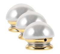 CTIRCHIU White Pearl and Chic Appearance, for Festival and Parties 3pcs Brooch Pins Lightweight Copper Magnetic Lapel Pins with Smooth Edges, Delicate Making for Clothes