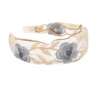 CTIRCHIU Wide Floral Embroidered Headband for Women Lightweight Wide Band Hair Turban with Vintage Ethnic Style Comfortable Everyday Flower Hair Band for Secure Fit and Versatile Use