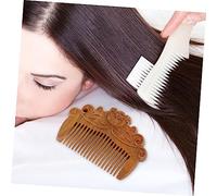 CTIRCHIU Wooden Mini Massage Comb 8cm Peony Carving Portable Small Hair Care Comb for Women for Home Use