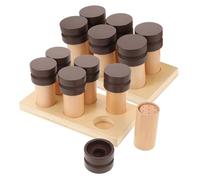 CTIRCHIU Wooden Montessori Sensory for Interactive Educational for Learning Activities Portable Smell Recognition Plaything to Develop Observation and Agility Skills