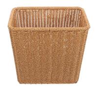 CTIRCHIU Woven Trash Can Narrow Gap Waste Basket Without Lid Plastic Bathroom Garbage Bin for Home Storage