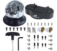 CTISMICE Ball Vise, 3 Inch Engraving Block Setting Tool with 34pcs Pin Plate Attachments for Jewelry Making, Small-Scale Engraving, Diamond and Bezels Setting, 360° Rotation Jewelers Mini Ball Vice