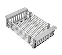 CtiUjdx 1 Stainless Steel Dish Drainer Rack, Over Sink Drainer, Sink Basket