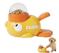 CtiUjdx 1Pcs Duck-Shaped Interactive Slow Feeder & Treat Dispenser for Cats and Small Dogs - 2-in-1 Puzzle Toy with 3 Adjustable Lids, Non-Toxic, for Healthy Eating & Mental Enrichment