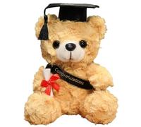 CtiUjdx 1Pcs Graduation Bear, Graduation Teddy Bear With Cap and Scroll, Graduation gifts and souvenirs,(18cm) Light Brown Plush Teddy for decoration and photography props,graduation teddy bear 2026