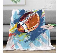 CTJQHVKZ 3D Printed American football Fluffy Blanket Microfiber Ultra Soft Warm Bedding sport illustration Bed Throw Wrinkle Resistant for Dorm Dwellers University Students Teens 80×90inch(200x230cm)