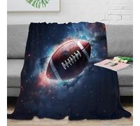 CTJQHVKZ 3D Printed American football Nap Blanket Microfiber Warm Soft Bedding Lightweight space fantasy Thermal Blanket Breathable Thermal Insulating for Adults Teens Kids 80×90inch(200x230cm)
