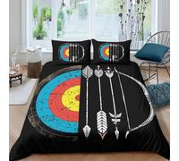 CTJQHVKZ 3D Printed Archery Target Fitted Sheet Microfiber Soft Breathable Arrow Bow Bed Cover for Bedroom Modern Decor Single（135x200cm）