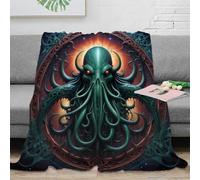 CTJQHVKZ 3D Printed Cosmic tentacle horror Sofa Throw Ultra Soft Warm Bedding fantasy dark art Blanket Anti Static Machine Washable for Teens Students Renters Apartment Dwellers 80×90inch(200x230cm)