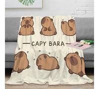CTJQHVKZ 3D Printed Cute capybara Bedding Blanket Microfiber Warm Cosy Bedding Soft cartoon animal Cosy Throw Heartfelt Gift for Colleagues Mentors Loved Ones 70×80inch(180x200cm)
