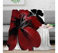 CTJQHVKZ 3D Printed flower art Throw Blanket Microfiber Ultra Soft Warm Bedding Modern abstract Lounge Throw Anti Static Non Pilling for Couples Families Guests 80×90inch(200x230cm)