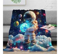 CTJQHVKZ 3D Printed holding planet Soft Throw Microfiber Ultra Soft Warm Bedding Space fantasy Nap Blanket Lightweight All Season for Office Workers Teens Adults 80×90inch(200x230cm)