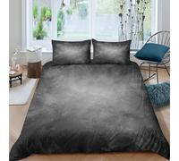 CTJQHVKZ 3D Printed Misty Grey Fitted Sheet Microfiber Soft Breathable Smoky Shadow Mattress Cover for Bedroom Dorm Decor Single（135x200cm）