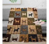 CTJQHVKZ 3D Printed quilt pattern Blanket Microfiber Soft Warm Bedding Durable Vintage patchwork Cosy Throw Machine Washable No Shedding for Couples Families Guests 70×80inch(180x200cm)