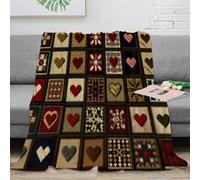 CTJQHVKZ 3D Printed quilt patterns Home Blanket Microfiber Ultra Soft Warm Bedding Traditional patchwork Lounge Throw Machine Washable No Shedding for Kids Adults Families 70×80inch(180x200cm)