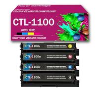 CTL-1100 High Capacity Toner Cartridges Set Compatible for Pantum CP1150DN CP1150DW CM1150DN CM1150DW CP1155DN CM1155ADN Series Printers, With Chip, BK/C/M/Y,4Color-Standard Yield