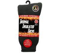 CTL® 3 PAIRS UNISEX HEATED BOOT SOCKS WINTER ULTA EXTRA THICK 2.3 TOG WARM HOT HEAT FLEECE BRUSHED THERMAL INSULATED SOCKS 6-11 (UK, Numeric, 6, 11, Regular, Regular, GREY)