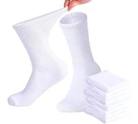 CTL® Diabetic Socks for Men Women Unisex - Rich Soft Cotton Over the Calf Loose Top Walking Swollen Legs Feet Smooth Toe, Breathable, Anti-Sweat & Comfortable Size UK 6-11